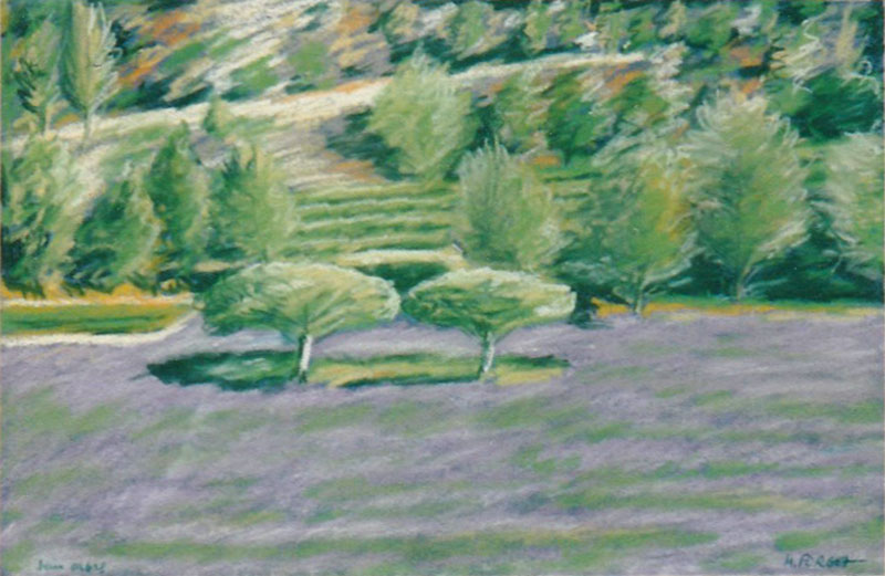 Deux Arbres (pastel)