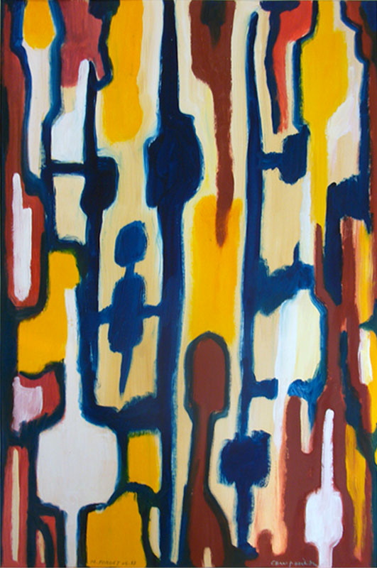 Composition Ocre Bleu